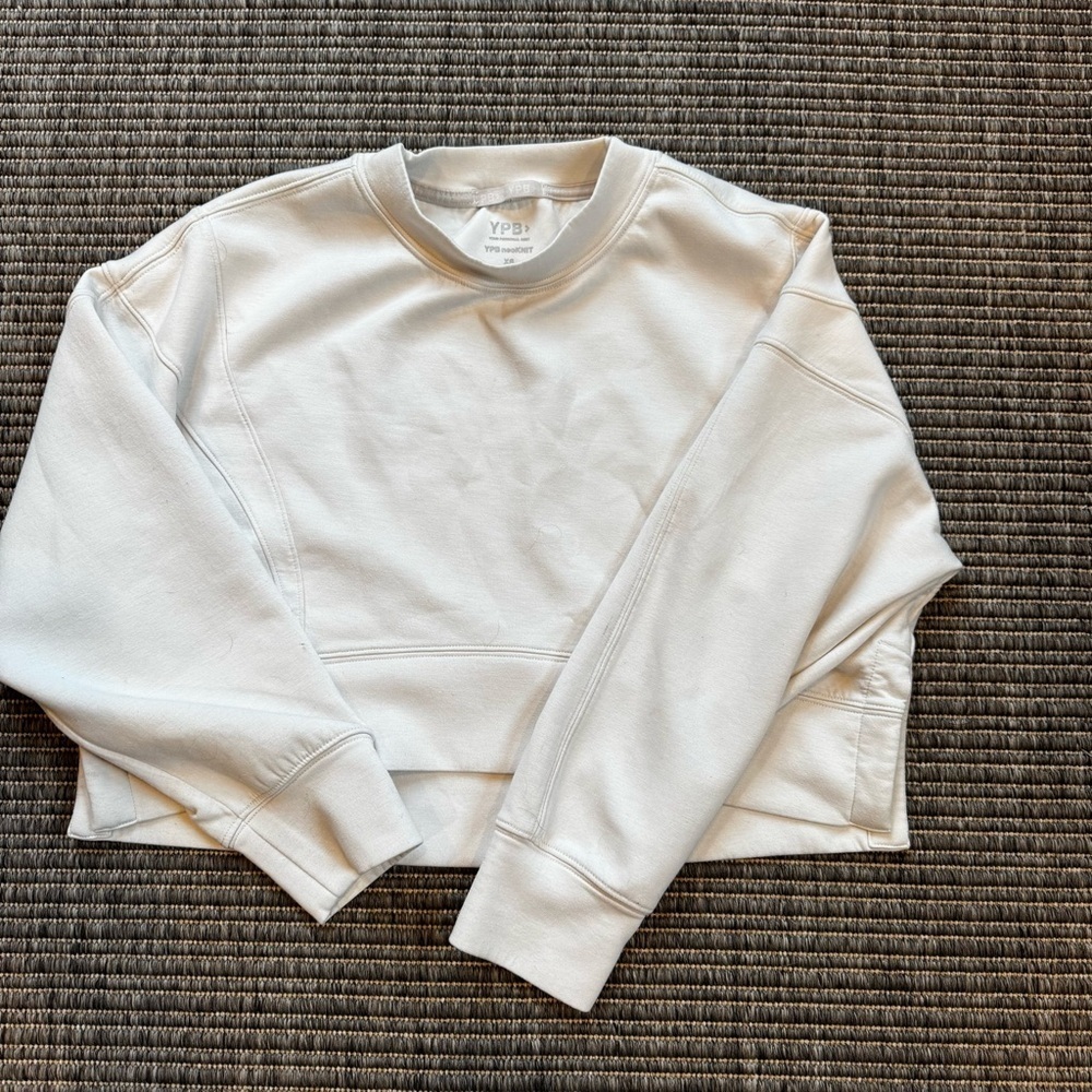 Women's Classic White Cropped Sweatshirt YPB by Abercrombie
